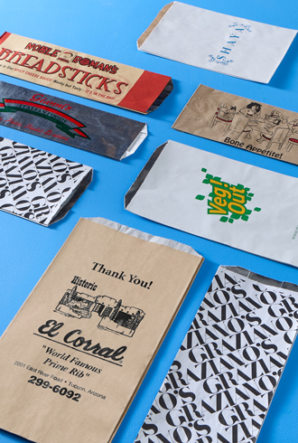 Custom printed takeout bags